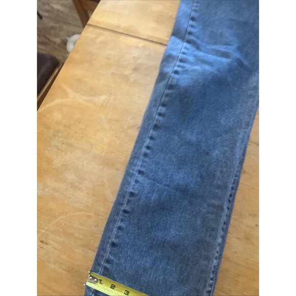 Levis 501 Jeans Mens 35x34 Blue Light Wash Work Wear Straight Leg Cotton Denim - Picture 9 of 9